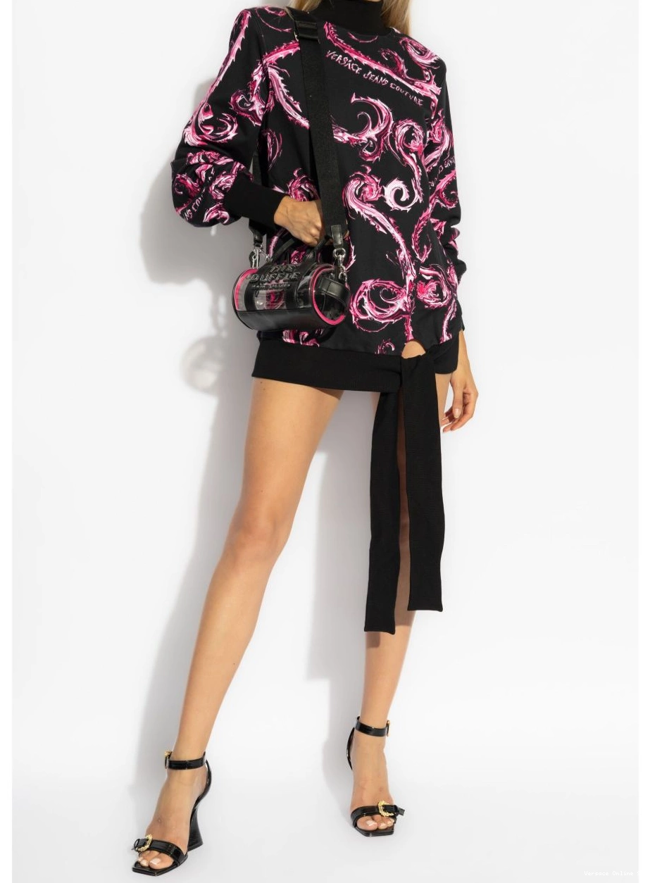 Cheap Women Couture dress Versace Couture Jeans Chromo print 0728